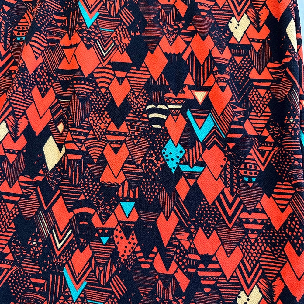 NWT- LuLaRoe CassieOrange Geometrical Diamond Baltic Design Print Pencil Skirt - Picture 4 of 8